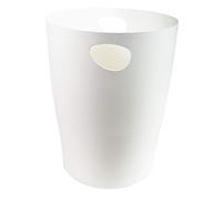 Exacompta - Réf. 45313D - 1 corbeille à papier, poubelle ECOBIN avec poignées - Volume 15 litres - Adaptées au bureau comme en Home office - Dimensions 26,3 x 26,3 x 33,5 cm - opaque Blanc