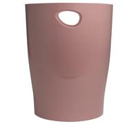 Exacompta - Réf. 45338D - Lot de 8 corbeilles à papier, poubelles ECOBIN Skandi avec poignées - Volume 15 litres - Dimensions 26,3 x 26,3 x 33,5 cm - Pour bureau ou maison - Couleur Vieux Rose