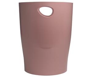 Exacompta - Réf. 45338D - Lot de 8 corbeilles à papier, poubelles ECOBIN Skandi avec poignées - Volume 15 litres - Dimensions 26,3 x 26,3 x 33,5 cm - Pour bureau ou maison - Couleur Vieux Rose