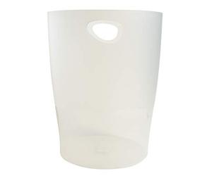 Exacompta - Réf. 45357D - 1 corbeille à papier, poubelles ECOBIN avec poignées - Volume 15 litres - Adaptées au bureau comme en Home office - Dimensions 26,3 x 26,3 x 33,5 cm - opaque givré