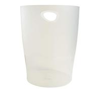 Exacompta - Réf. 45357D - Lot de 8 corbeilles à papier, poubelles ECOBIN avec poignées - Volume 15 litres - Adaptées au bureau comme en Home office - Dimensions 26,3 x 26,3 x 33,5 cm - opaque givré