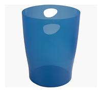 Exacompta - Réf. 45360D - 1 Corbeille à papier, poubelles ECOBIN avec poignées - Volume 15 litres, pour le bureau comme en Home office - Dimensions 26,3x26,3x33,5 cm - translucide bleu royal