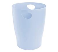 Exacompta - Réf. 45362D - 1 corbeille à papier, poubelle ECOBIN avec poignées - Volume 15 litres, adaptée au bureau comme en Home office - Dimensions 26,3 x 26,3 x 33,5 cm - couleur bleu pastel