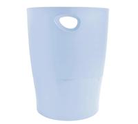 EXACOMPTA - Réf. 45362D - Carton de 8 Corbeilles à Papier avec Poignées ECOBIN Aquarel - Grande Capacité 15 Litres - Dimensions 26,3 x 26,3 x 33,5 cm - pour Bureau ou Maison - Bleu pastel