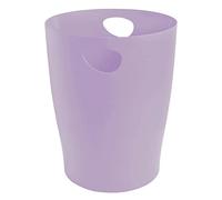 Exacompta - Réf. 45364D - 1 corbeille à papier, poubelle ECOBIN avec poignées - Volume 15 litres, adaptée au bureau comme en Home office - Dimensions 26,3 x 26,3 x 33,5 cm - couleur mauve