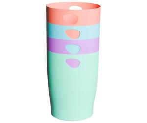 Exacompta - Réf. 453707D - 1 Corbeille à Papier avec Poignées ECOBIN Candy Tidy - Grande Capacité 15 Litres - Dimensions 26,3 x 26,3 x 33,5 cm - pour Bureau ou Maison - Couleurs aléatoires
