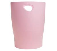 EXACOMPTA - Réf. 45371D - Carton de 8 Corbeilles à Papier avec Poignées ECOBIN Autentik - Grande Capacité 15 Litres - Dimensions 26,3 x 26,3 x 33,5 cm - pour Bureau ou Maison - Rose candy