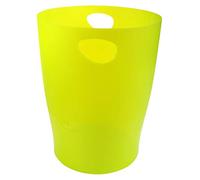Exacompta - Réf. 45381D - 1 Corbeille à papier, poubelles ECOBIN avec poignées - Volume 15 litres, pour le bureau comme en Home office - Dimensions 26,3x26x33,5 cm - translucide vert anis