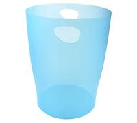 Exacompta - Réf. 45383D - Lot de 8 corbeilles à papier, poubelles ECOBIN avec poignées - Volume 15 litres, pour le bureau comme en Home office - Dimensions 26,3x26,3x33,5 cm - translucide turquoise
