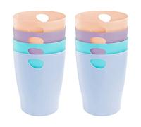 Exacompta - Réf. 45396D - Lot de 8 corbeilles à papier, poubelles ECOBIN avec poignées - Volume 15 litres, pour le bureau comme en Home office - Dimensions 26,3 x 26,3 x 33,5 cm - couleurs assorties