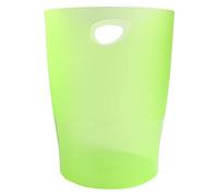 Exacompta - Réf. 45397D - 1 Corbeille à papier, poubelle ECOBIN avec poignées - Volume 15 litres - Adaptée au bureau comme en Home office - Dimensions 26,3 x 26,3 x 33,5 cm - translucide vert pomme