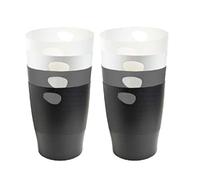 Exacompta - Réf. 45398D - Lot de 8 corbeilles à papier, poubelles ECOBIN avec poignées - Volume 15 litres - Adaptées au bureau comme en Home office - Dimensions 26,3 x 26,3 x 33,5 cm - opaque assortis