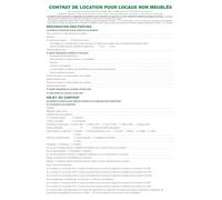 Exacompta - Réf- 45E - Paquet de 50 feuilles Contrat de location pour locaux non meublés utilisées dans les dossiers réf- 44E et 41E - Conforme au contrat type obligatoire ainsi qu'à la loi CLIMAT
