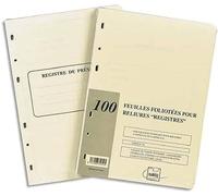 Exacompta - Réf. 46280E - 100 feuilles numérotées pour reliures juridiques Assemblées Générales, Conseils d'Administration, Livre d'Inventaire, Livre - Perforation standard 4 trous - Format A4