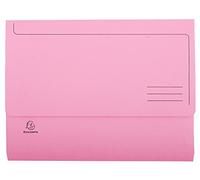 Exacompta - Réf. 46778E - Paquet de 50 chemises Poche avec soufflet de 32 mm SUPER 210 g/m² - couleurs pastel - chemises certifiées PEFC™ - dimensions 24 x 32 cm pour A4 - couleur rose