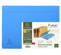 Exacompta Porte-documents Forever® 200 feuilles A4 24,5 x 32,5 cm carte recyclée Couleurs assorties Lot de 5