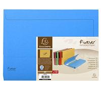 Exacompta Porte-documents Forever® A4, 200 feuilles 245 x 325 mm, carte recyclée , bleu - Lot de 10