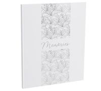Exacompta - Réf. 47092E - 1 Livre d'or TITANE - Grand format vertical 27 x 22 cm - Couverture en papier soft touch - Inscription Memories - Tranche argent - 100 pages blanches unies - Coco