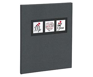 Exacompta - Réf. 47681E - Livre d'or ME & YOU - 100 pages tranche or unies blanches - format 27 x 22 cm - couverture péllicullée mat - motif ME & YOU déco et tendance - emballé en coffret cristal