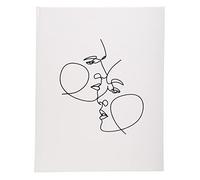 Exacompta - Réf. 47689E -1 Livre d'or classique Art - Format vertical 27x22 cm - En simili-cuir marquage brillant - Tranche argent - 100 pages blanches unies - Coloris : ivoire