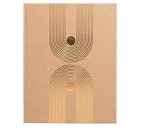 Exacompta - Réf. 47849E - 1 Livre d'or GRAPHIK - Grand format vertical 27 x 22 cm - Couverture papier enduit -Tranche or - 100 pages blanches unies - Kraft