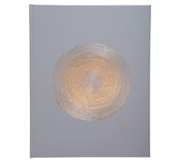 Exacompta - Réf. 47984E -1 Livre d'or classique Ellipse - Format vertical 27x22 cm - En papier simili-cuir avec marquage or rosé - Tranche or - 100 pages blanches unies - Coloris : gris