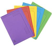 Exacompta - Réf. 48000E - Carton de 40 chemises coin imprimées Forever® 290g/m2 - chemises 100% recyclées et certifiées Ange Bleu - dimensions 22x31 cm pour format A4 - 5 couleurs assorties