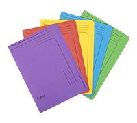 Exacompta - Réf. 48100E - Paquet de 25 chemises coin imprimées Forever® 290g/m² - chemises 100% recyclées et certifiées Ange Bleu - dimensions 22 x 31 cm pour format A4 - 5 couleurs assorties