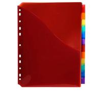 Exacompta - Réf. 4844E - Carton de 10 Intercalaires en polypropylène translucide - 12 onglets neutres - une pochette coin et porte étiquette - Une planche d'étiquettes détachables - A4 maxi