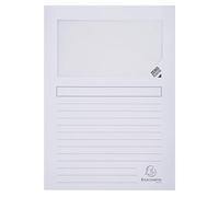Exacompta - Réf. 50000E - Carton de 8 paquets de 50 chemises à fenêtre Forever® 120 g/m² - couleurs vives - chemises 100% recyclées et certifiées Ange Bleu - dim 22 x 31 cm - couleurs assorties