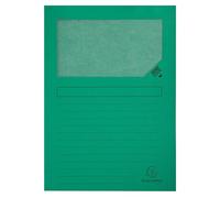 Exacompta - Réf. 50103E - Carton de 400 chemises à fenêtre Forever® 120 g/m² - couleurs vives - chemises 100% recyclées et certifiées Ange Bleu - dim 22 x 31 cm pour A4 - vert vif