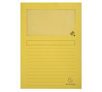 Exacompta - Réf. 50109E - Carton de 400 chemises à fenêtre Forever® 120 g/m² - couleurs vives - chemises 100% recy s et certifiées Ange Bleu - dim 22 x 31 cm pour A4 - couleur jaune