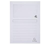 Exacompta - Réf. 50110E - Paquet de 100 chemises à fenêtre sans plastique Forever® 120 g/m² - couleurs vives - 100% recyclées et certifiées Ange Bleu - dimensions 22 x 31 cm pour A4 - couleur blanc