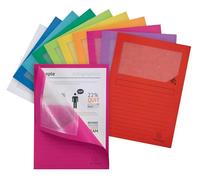 Exacompta - Réf. 50250E - Carton de 400 chemises à fenêtre Forever® 120 g/m² - couleurs vives - chemises 100% recyclées et certifiées Ange Bleu - dim 22 x 31 cm - couleurs assorties