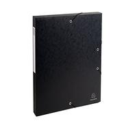 Exacompta - Réf. 50301E - 1 boite de classement avec élastiques Exabox - en carte lustrée 600g/m2 - Dos 2,5 cm - dimensions 25 x 33 cm - pour documents A4 - couleur noir - livrée montée