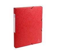 EXACOMPTA Boite de classement Exabox Dos 25mm Carte lustrée - A4 - Rouge