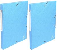 Exacompta - Réf. 50306E - 1 boite de classement avec élastiques Exabox - en carte lustrée 600g/m2 - Dos 2,5 cm - dimensions 25 x 33 cm - pour documents A4 - couleur turquoise - livrée montée