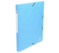 Exacompta - Réf. 50306E - 8 boites de classement avec élastiques Exabox - en carte lustrée 600g/m2 - Dos 2,5 cm - dimensions 25 x 33 cm - pour documents A4 - couleur turquoise - livrées montées