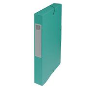 Exacompta - Réf. 50403E - 8 boites de classement avec élastiques Exabox - en carte lustrée 600g/m2 - Dos 4 cm - dimensions 25 x 33 cm - pour documents A4 - couleur vert - livrées montées