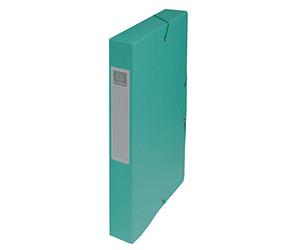 Exacompta - Réf. 50403E - 8 boites de classement avec élastiques Exabox - en carte lustrée 600g/m2 - Dos 4 cm - dimensions 25 x 33 cm - pour documents A4 - couleur vert - livrées montées