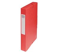 EXACOMPTA Boite de classement Exabox Dos 40mm Carte lustrée - A4 - Rouge