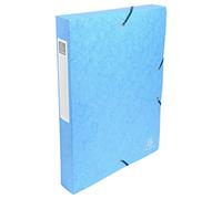 Exacompta - Réf. 50406E - 1 boite de classement avec élastiques Exabox - en carte lustrée 600g/m2 - Dos 4 cm - dimensions 25 x 33 cm - pour documents A4 - couleur turquoise - livrée montée