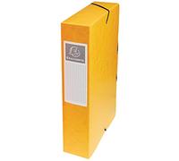 Exacompta - Réf. 50609E - 1 boite de classement avec élastiques Exabox - en carte lustrée 600g/m2 - Dos 6 cm - dimensions 25 x 33 cm - pour documents A4 - couleur jaune - livrée montée