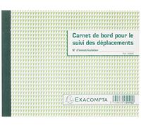 Exacompta - Réf. 5090E - 1 carnet de bord pour le suivi des déplacements - 64 pages - permet de consigner l'identité du conducteur, la date, l'heure de départ et d'arrivée - format 148 x 190 mm -