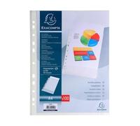 Exacompta - Réf. 5100E - Carton de 1000 pochettes perforées PP - Perforation universelle 11 trous - Dimensions 23 x 30,5 cm - Format à classer A4 - Coloris cristal