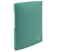 Exacompta - réf. 51183E - 1 Classeur souple avec étiquette OPAK - 4 anneaux ronds diamètre 15 mm - Dos 20 mm - Dimensions extérieures : 32 x 25 cm - Format à classer A4 - Coloris : vert foncé