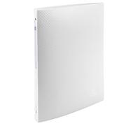 Exacompta - réf. 51185E - 1 Classeur souple avec étiquette OPAK - 4 anneaux ronds diamètre 15 mm - Dos 20 mm - Dimensions extérieures : 32 x 25 cm - Format à classer A4 - Coloris : blanc