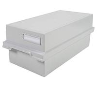 Exacompta Bac à fiches Réf. 51240D – A6 à l'italienne, gris lumière, 1200 fiches, 2 intercalaires