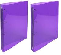 Exacompta - Réf. 51298E - Classeur semi-rigide PP Crystal - 4 anneaux ronds diamètre 30 mm - Dos 40 mm - Dimensions extérieures : 32 x 26,8 cm - A4 Maxi - couleurs aléatoires (lot de 2)