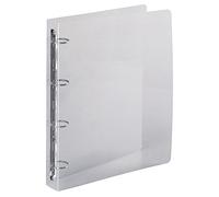 Exacompta - Réf. 51342E - 1 Classeur semi-rigide en PP Crystal - 4 anneaux ronds diamètre 30 mm - Dos 40 mm - Dimensions extérieures : 32 x 26,8 cm - Format à classer A4 Maxi - Coloris : cristal